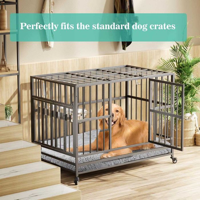 Пухкаво легло за кучета сиво 76х54х11 см