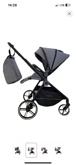 Коляска прогулочная New lux z1, серый