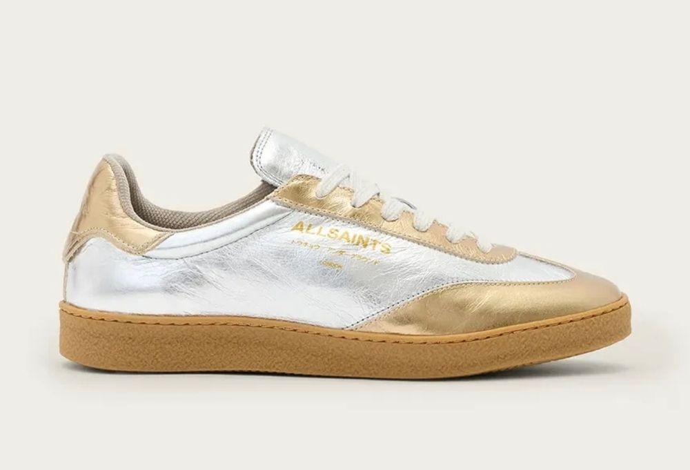 Нови кожени маратонки AllSaints Thelma Metallic Sneaker 38