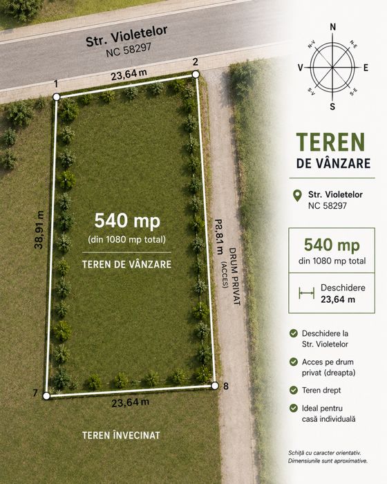 Teren in Branesti, zona rezidentiala toate utilitatile