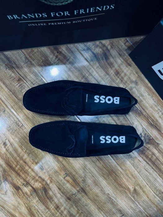 BOSS мужские мокасины из мягкой замши ИТАЛИЯ РАЗМЕР 40, 40.5