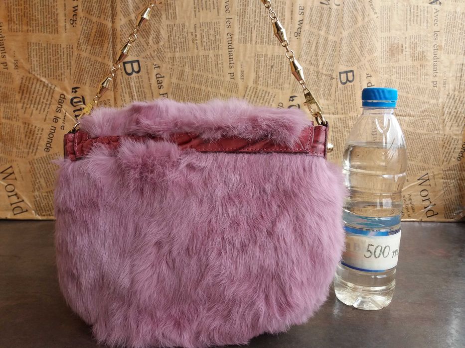 дамска чанта,розова малка кожена торба-естествена кожа,косъм