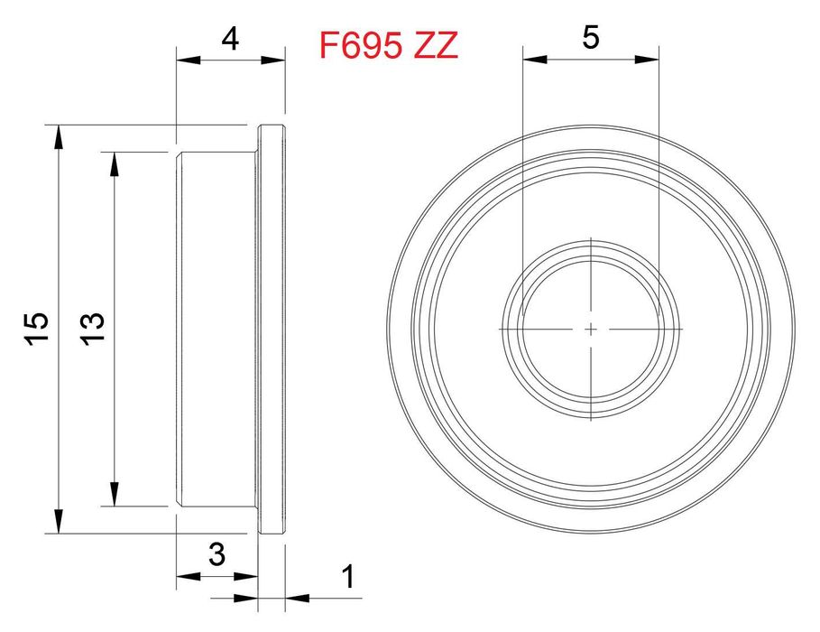 Миниатюрен сачмен лагер F608ZZ, F688ZZ 3D принтер