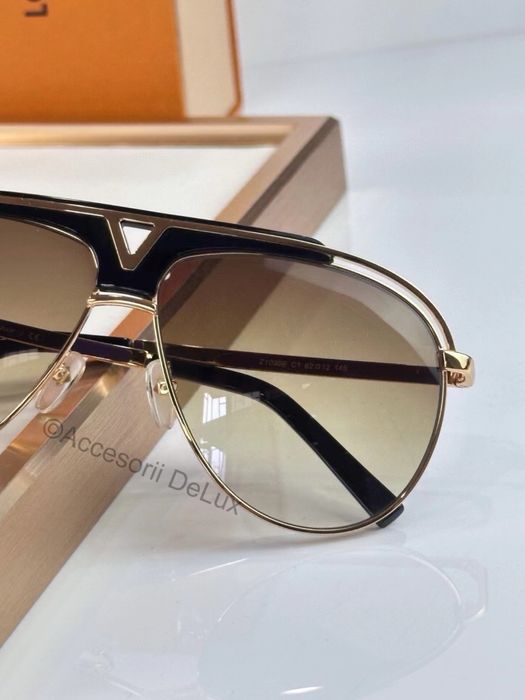 Ochelari de Soare Louis Vuitton Dourado Pilot Z1030E Noi Full Box [Verificare Colet] Gold
