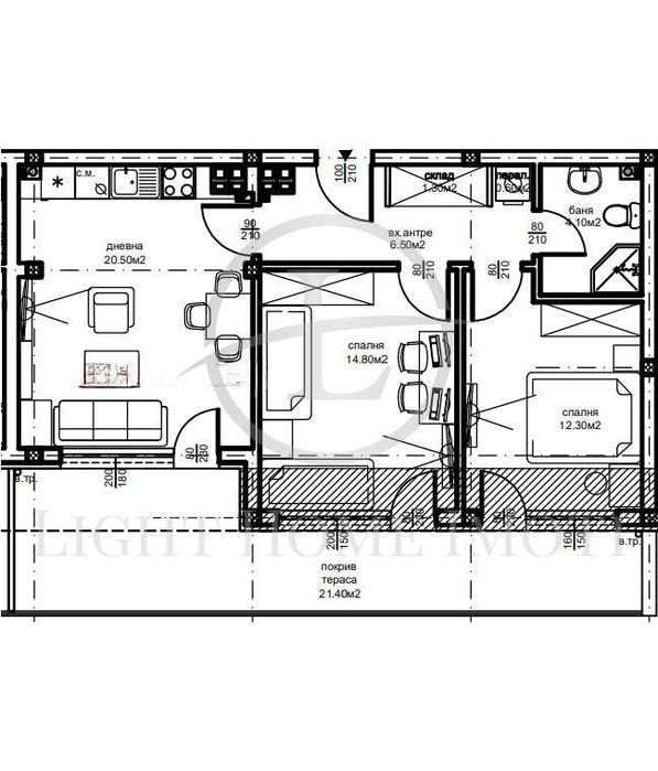 Продава се Тристаен апартамент в Пловдив, Кючук Париж - 110 кв.м за 1391 €/кв.м - Снимка #1