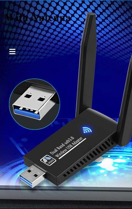 Беспроводной Wifi адаптер 1300 Мбит/с USB 3.0