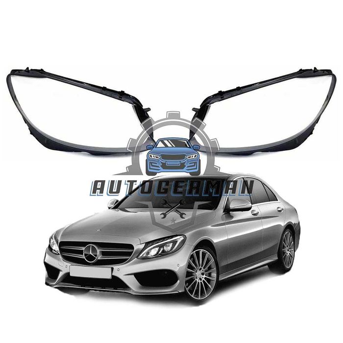 Капаци фарове Mercedes W205 C-Class (15-18) стъкло фарове крушки Мерцедес В205 Ц-Клас xenon