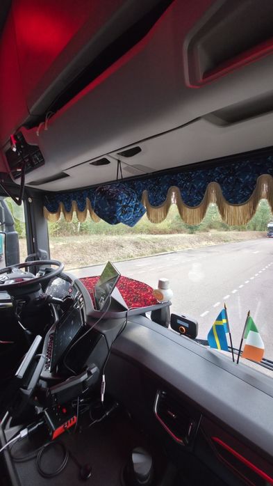 Vand perdele camion Scania Plus Danez (danish pluche)