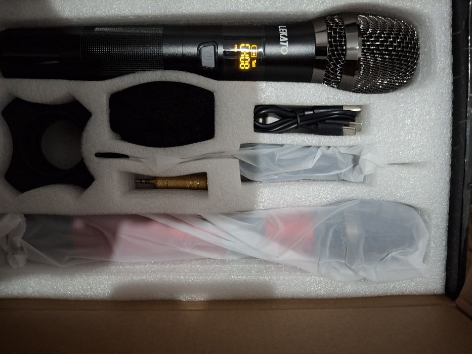 Set 2 microfoane Lekato fara fir, Microfon Microfoane duble fara fir K