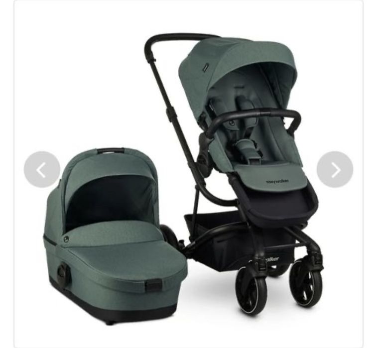 Продам коляску Easywallker Harvey 3 зелёная и люльку