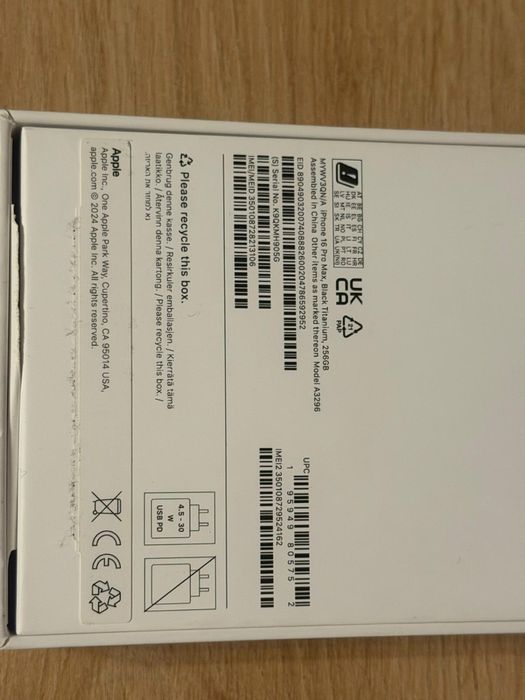 iPhone 16 Pro Max 256GB Black Titanium