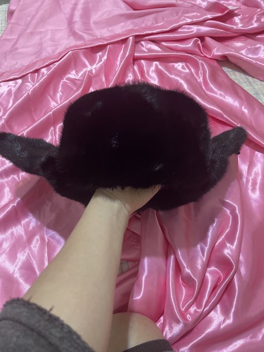 Шапка ушанка норковая