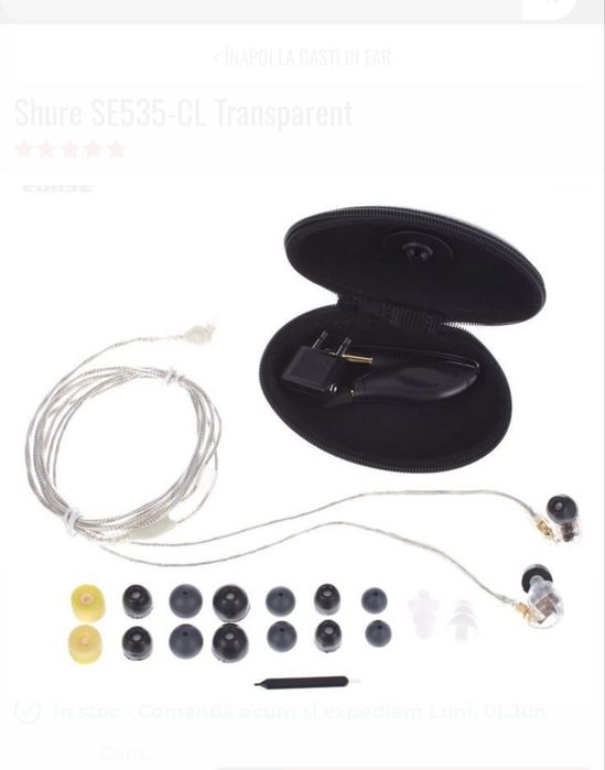 Casti profesionale In-Ear Shure SE535-CL-EFS