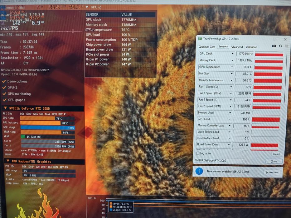 Видеокарта RTX 3080