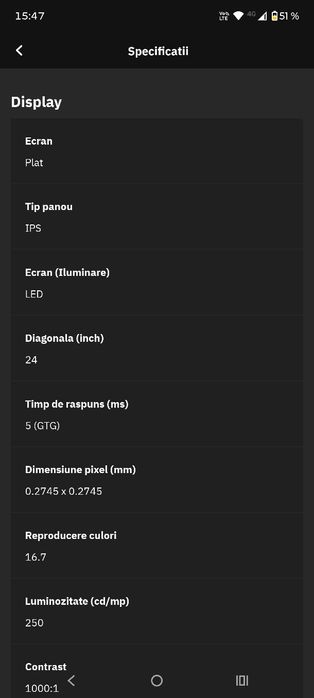 Monitor lg 24 inchi