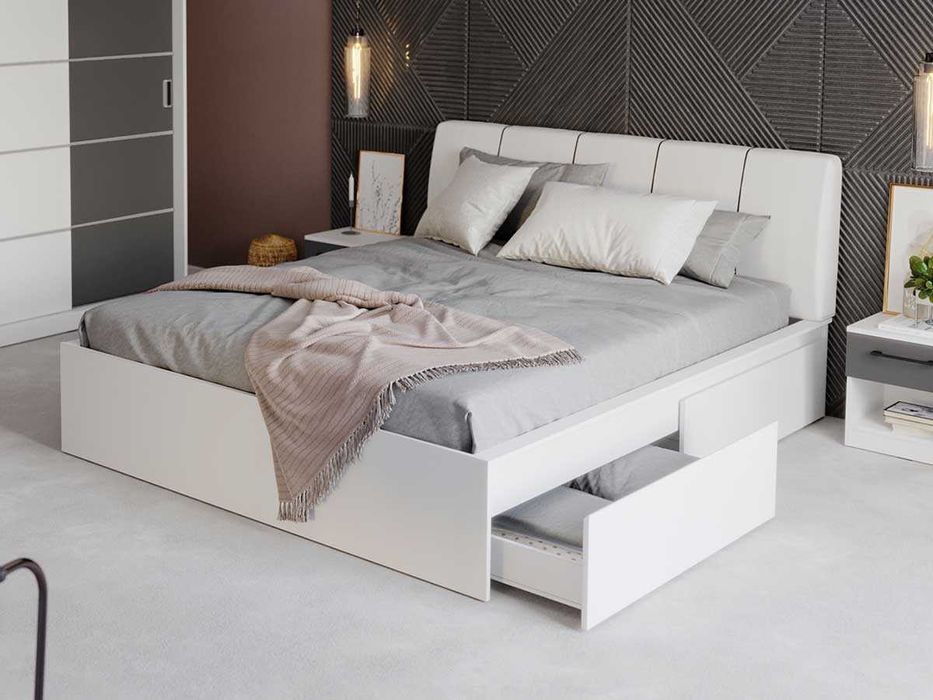 Set Mobila Dormitor Avangard C11 tapitat - Transport Gratuit