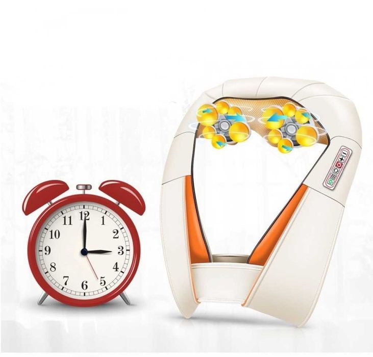 Шиацу 4D масажор за врат гръб плешки и рамене с функция затопляне