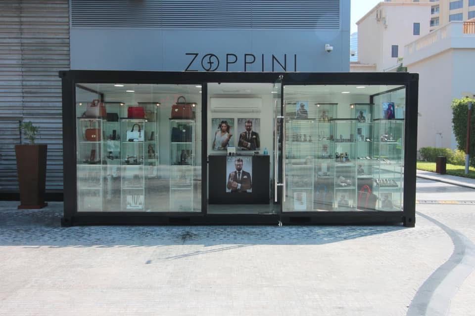 Container modular tip vitrina