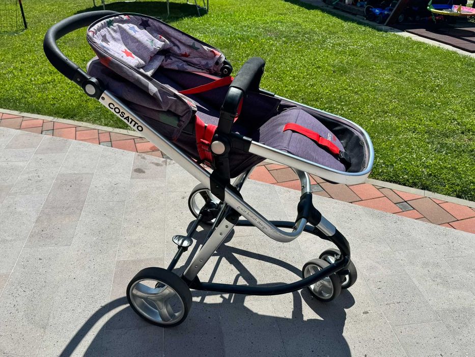 Carucior Cosatto Giggle 2, 3 in 1 Travel System, Grey Megastar