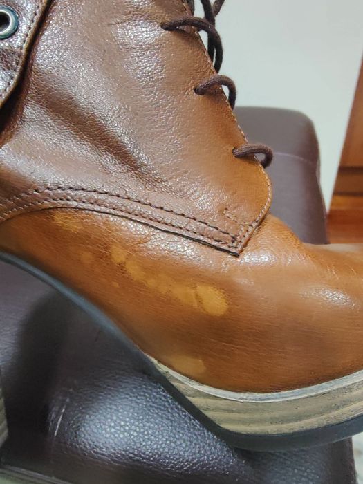 Кожени боти висок ток 39