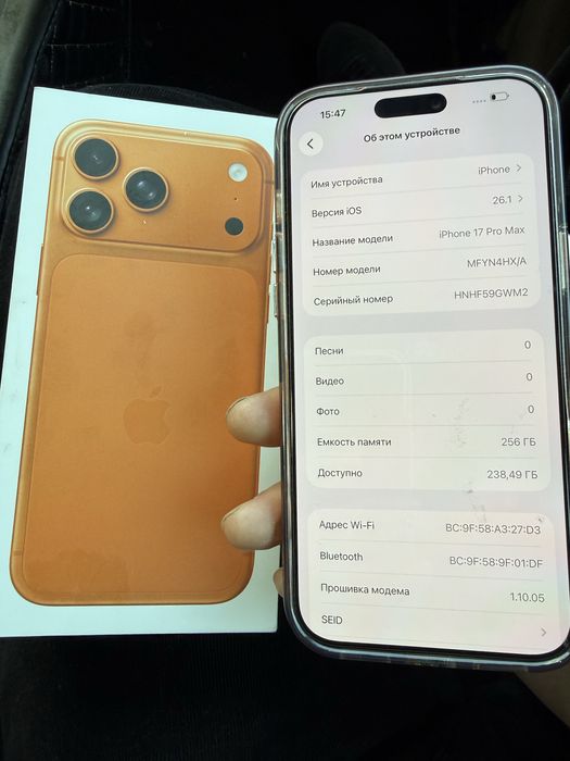 17 Pro Max 256 sim EAC