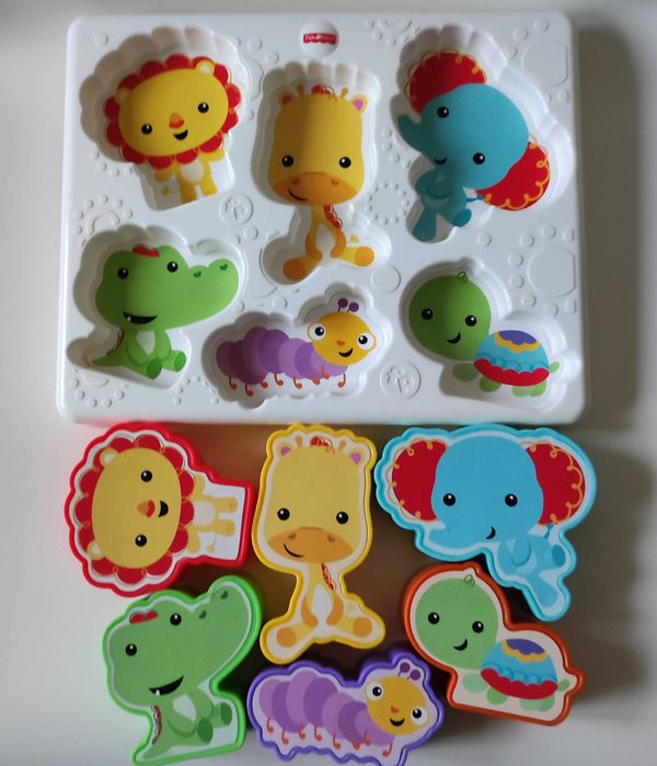 Jucarii bebe, set puzzle fisher price si omida click