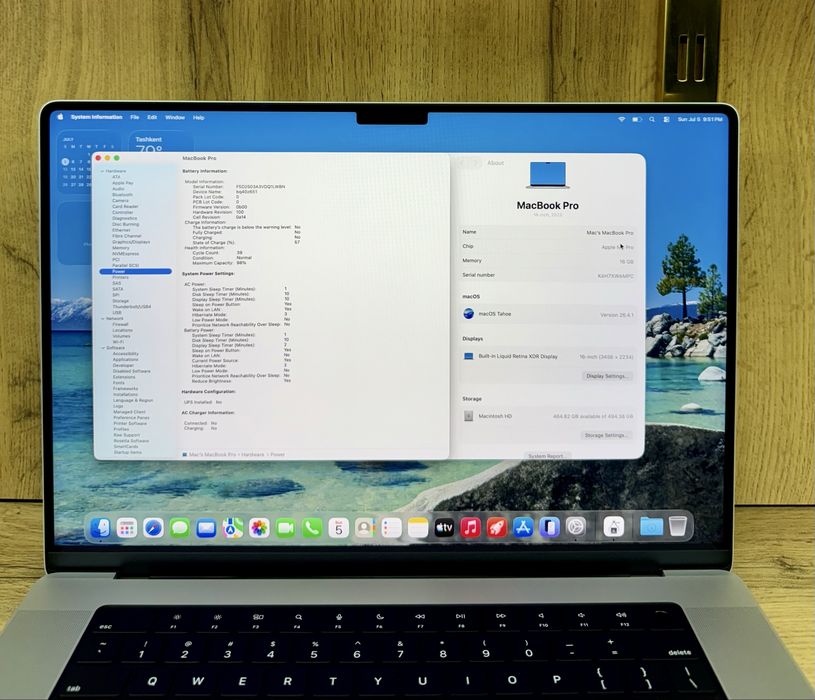 MacBook Pro M2 Pro 16” 16/512GB Silver • 98% Battery • 39 Cycle