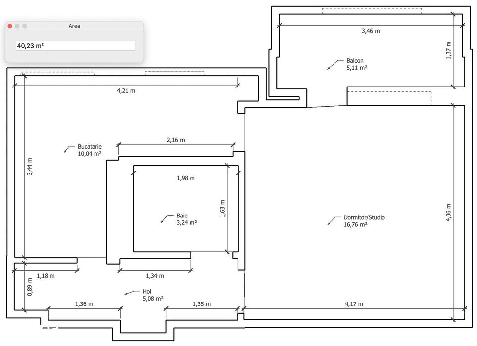 Apartament tip studio, 40 mp, balcon, Bd. Traian