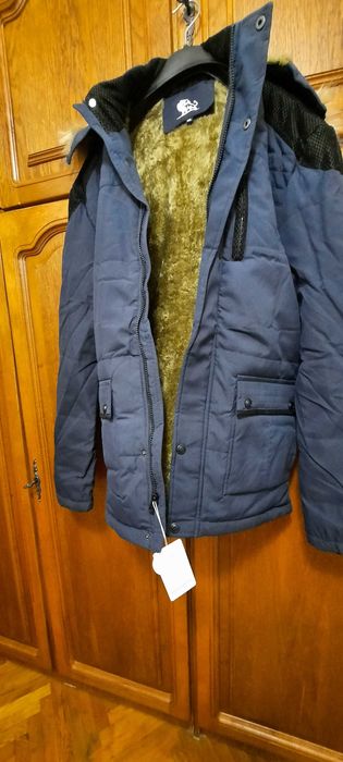 Geacă îmblănită David Outwear, XXXL, bleumarin, nouă cu etichetă