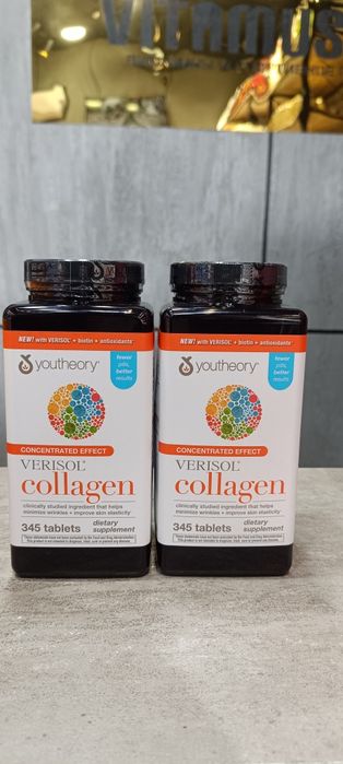 Youtheory. Collagen+biotin. 345 tablets. Servings: 49