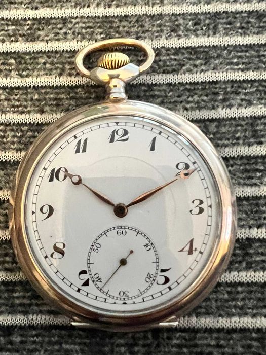 Ceas vechi de buzunar Revue carcasa argint 1920