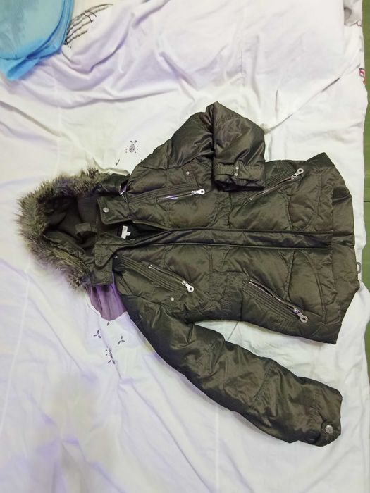 Jacheta/Geaca Maron sidef Next UK, umplutura puf+pene, calduroasa