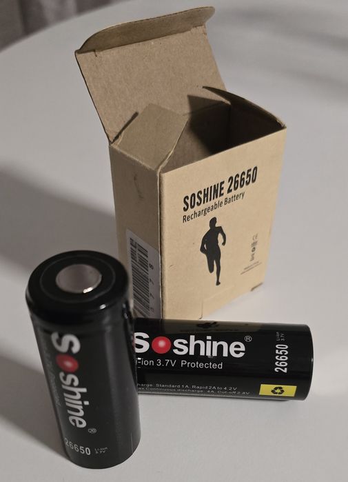 Acumulator Soshine 26650 Li-ion, protejat