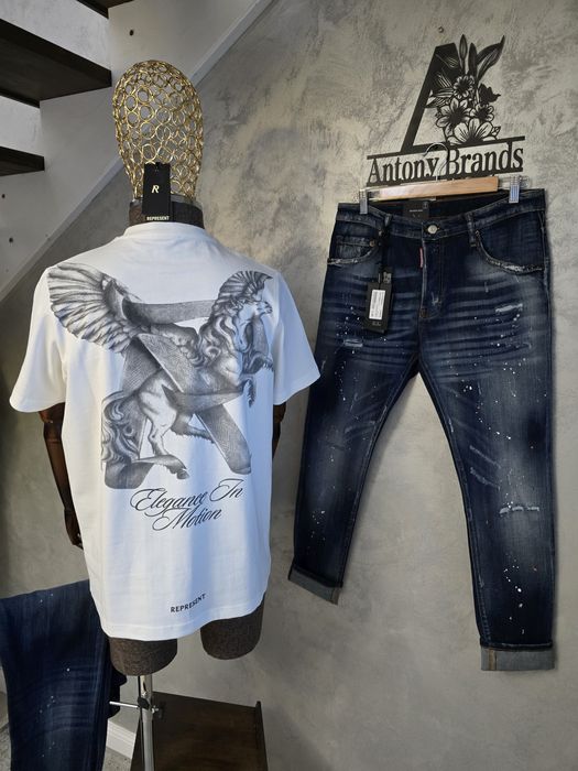 Tricou barbati, Off white, dsquared, represent