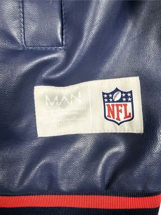 Geacă Varsity piele ecologică NFL New England Patriots - boohooMAN (Ediție Limitată) - Mărimea L