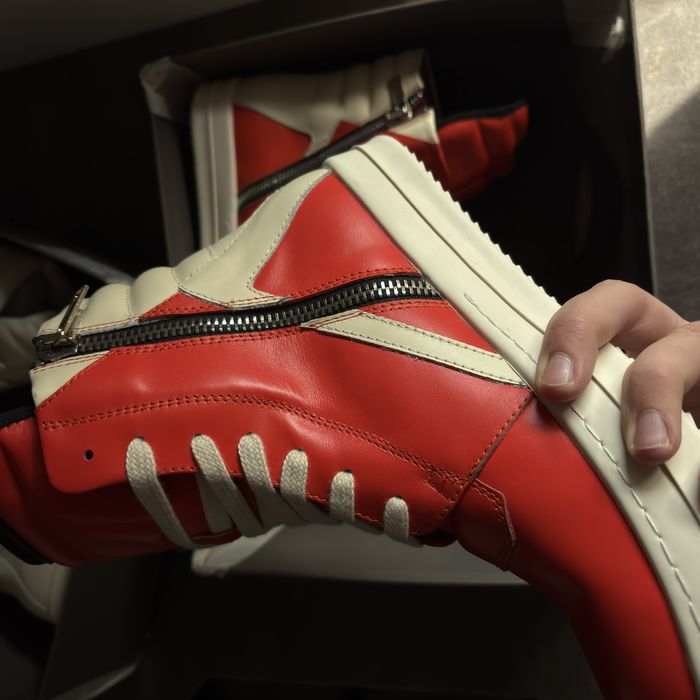 Rick Owens Red Geobaskets