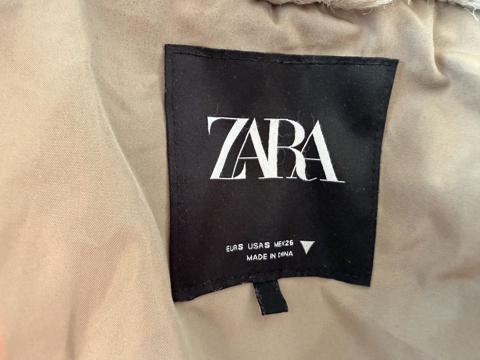 ZARA еко палто в пясъчно