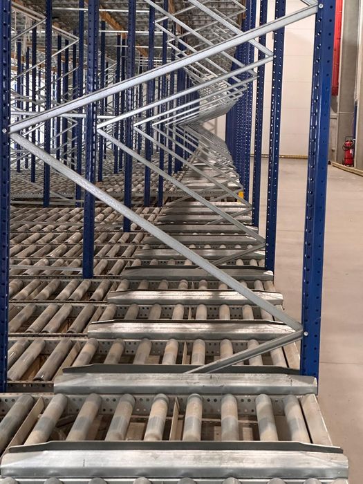 Sistem de role interrol  pe stoc  + rafturi