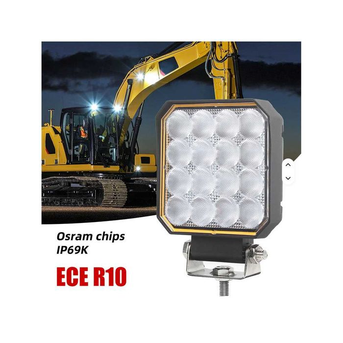4 инча LED фар, халоген 160W 12000lm – за трактор, камион и техника