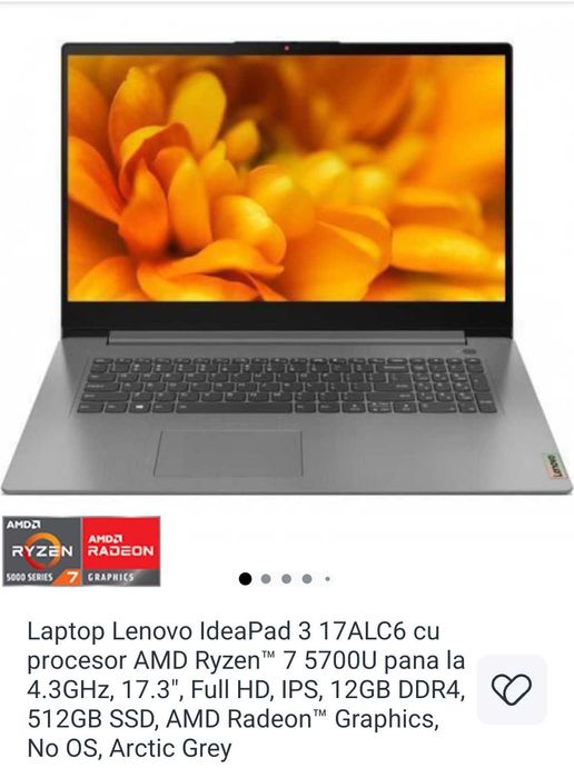 laptop Lenovo IdeaPad 3 17ALC6