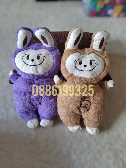 Голямо Интерактивно Лабубу,40см Дишащо Лабубу с музика и светлина