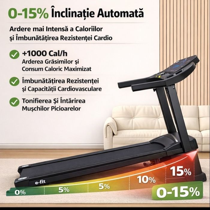 Bandă alergare cu ÎNCLINARE AUTOMATĂ ! nouă , GARANTIIE