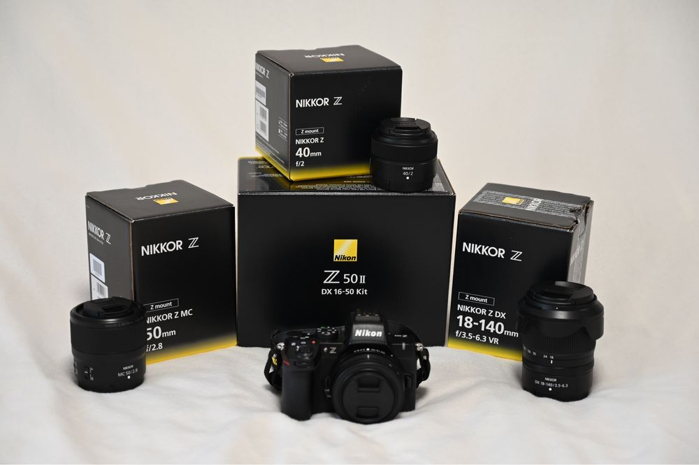 Продава z50ii + обективи