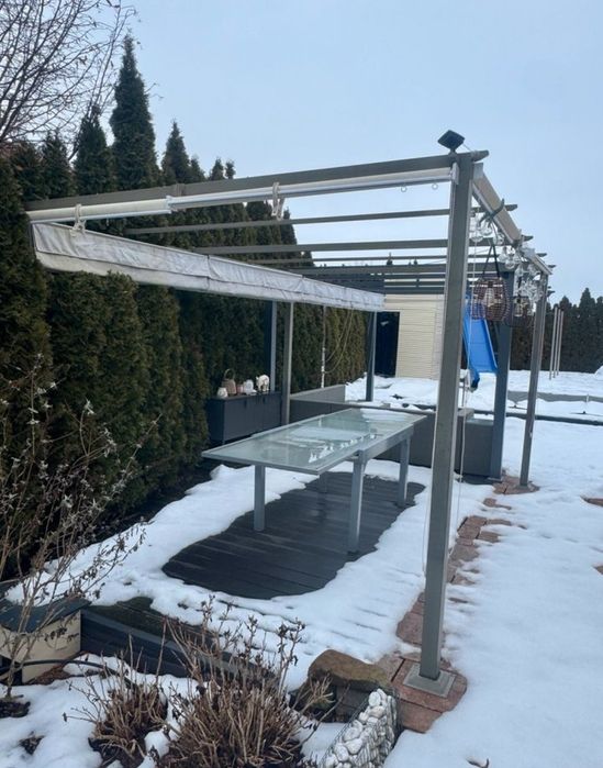 Pergola retractabila pavilion pavillon foisor terasa din structura met
