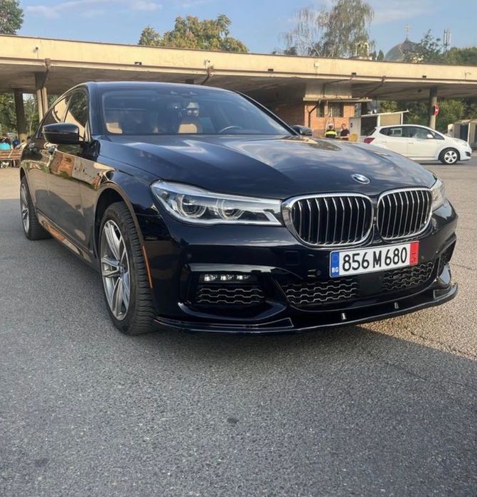 Преден Лип Спойлер BMW БМВ G11 G12 (2015-2019) – Maxton Стил – Черен Гланц НА СКЛАД!!