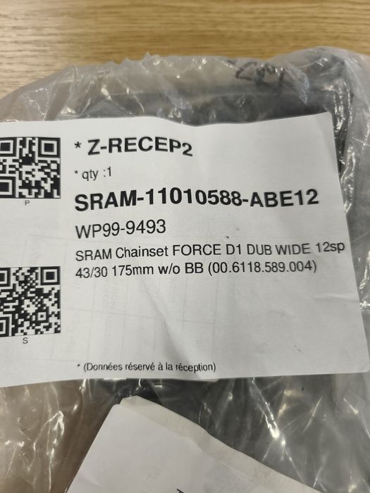 Курбели SRAM Force  D1 DUB WIDE 12sp 43/30 172.5,175mm