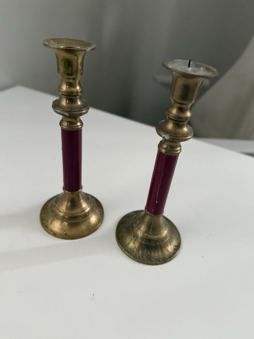 Set Sfeșnice din Metal / Bordo – 22 cm