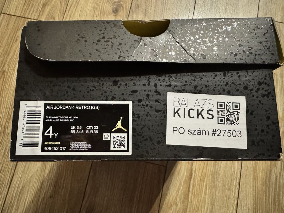 Air Jordan 4  Retro “Yellow Thunder”