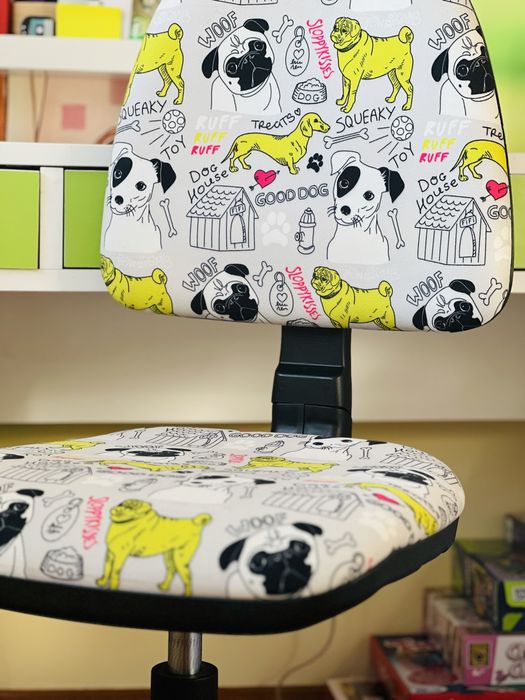 Birou + scaun copil Mobexpert – alb & verde, stare foarte buna