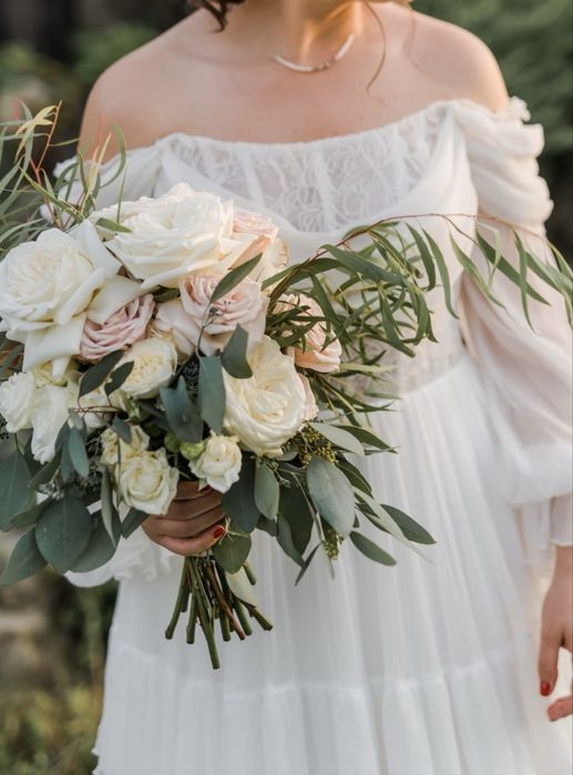 Rochie de mireasa-Matase naturala